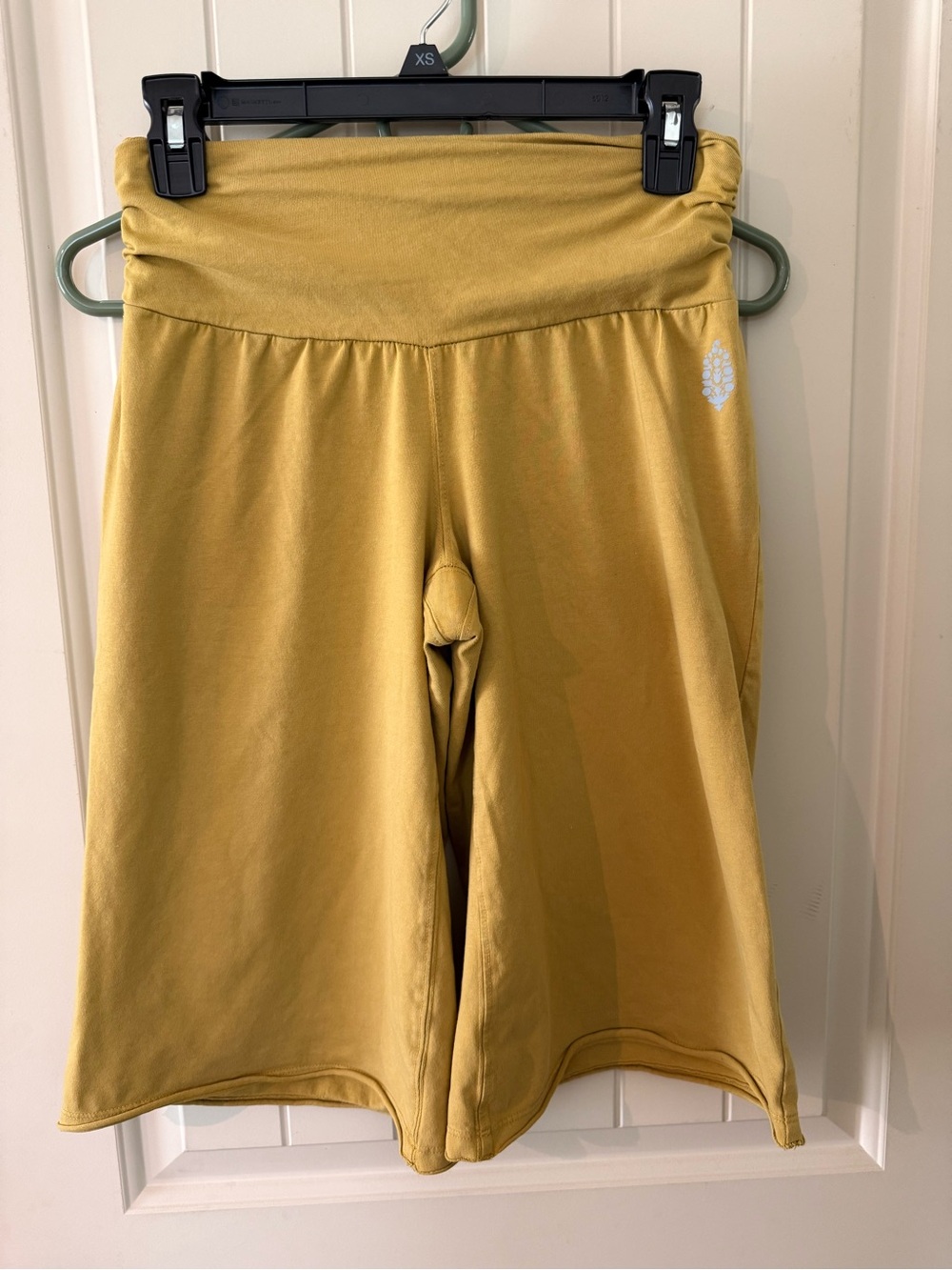 Free People Mustard Yellow High-Rise Bike Shorts